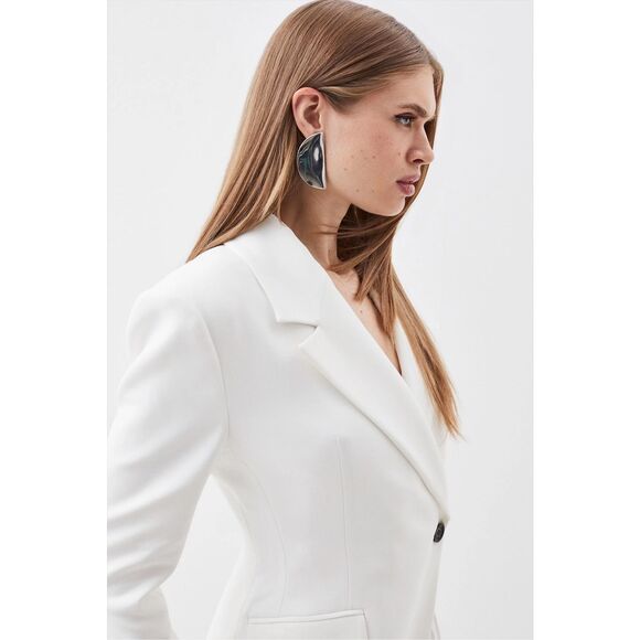 A.L.C. Juliet Pleated Blazer Dress In Daikon - Picture 3 of 12